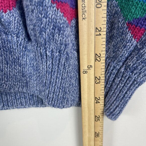 Koret City Blues Womens Sweater Vest Small Blue Aztec Geometric Granny Cottage - Picture 7 of 7